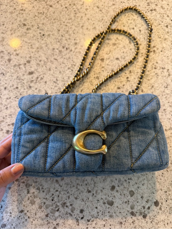 Coach Handbags - Coach Quilted Denim Shoulder Bag with Gold 'C' Hardware